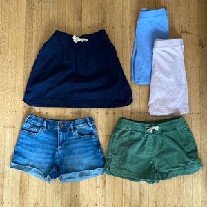 Lot of Crewcuts Girls Shorts & Skirt - size 10 & Large